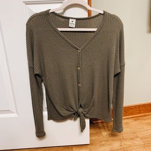 Button up /knot sweater